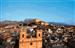 La iglesia, el castillo y el Cid al fondo del castillo