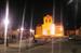 Vista nocturna de la plaza de Cabizuela
