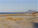 Vista de la playa en el límite Valencia-Alicante, el riachuelo separa las provincias, y al fondo el