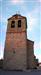 frontal de la torre y campanario de la iglesia de San MIguel de Serrezuela.