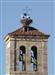 Campanario de la Iglesia con nidos de cigüeñas en dic-2004 (foto: JLSL)