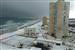 La fuerte nevada cubrió las playas de La Manga el 27 de enero 2005 (LaVerdad)