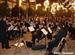 Actuación de la Banda de Música Municipal de Bonares en la Plaza de España, punto de encuentro de lo