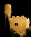 Vista nocturna del castillo de Olite.