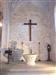 Interior de la Parroquia donde se ubica la pila bautismal