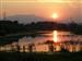 puesta de sol con el Montseny al fondo (Palafolls)