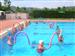 Grupo de bañistas en la piscina de Albalat