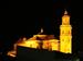 Iglesia de Manzanilla Huelva de noche