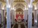 Vista interior de la Parroquia con el altar de la Virgen del Rosario